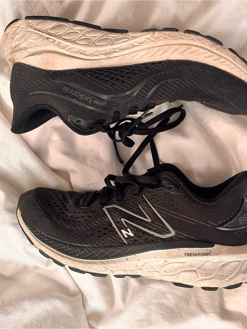 Kids New Balance Black Athletic Sneakers with Cushioned Interior